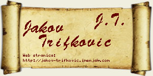 Jakov Trifković vizit kartica